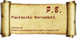 Pauleszku Bernadett névjegykártya